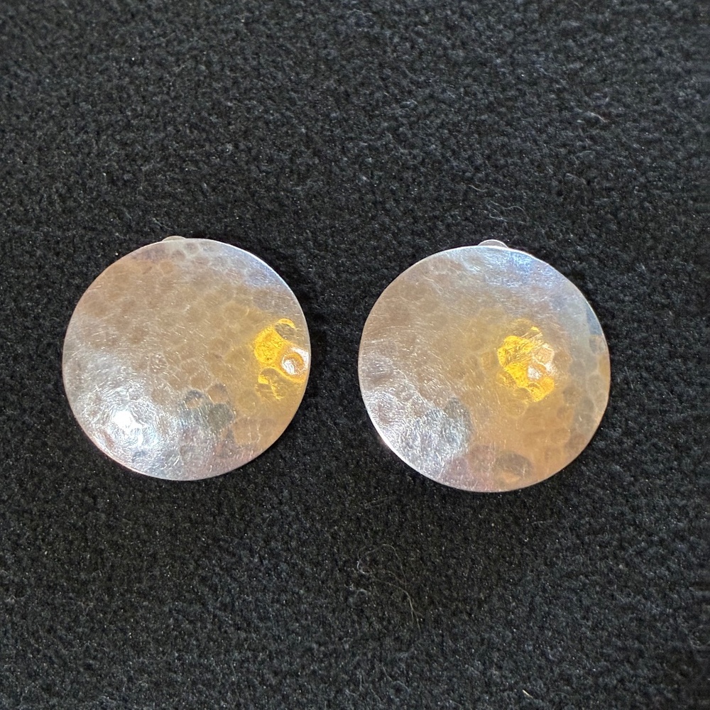 Hammered Sterling Silver Earrings